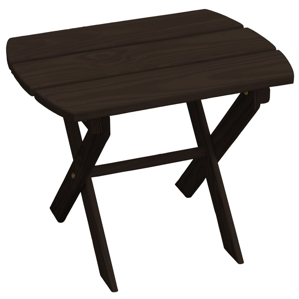 Pine Folding Oval End Table