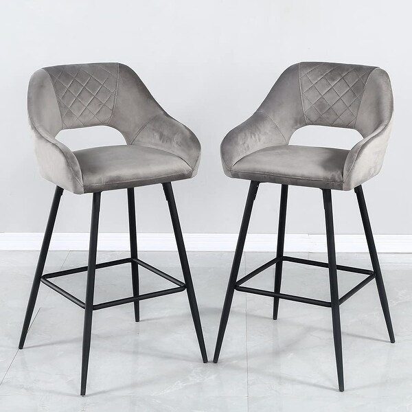 Sicotas Modern Bar Chairs High Dining Chairs (Set of 2) - N/A