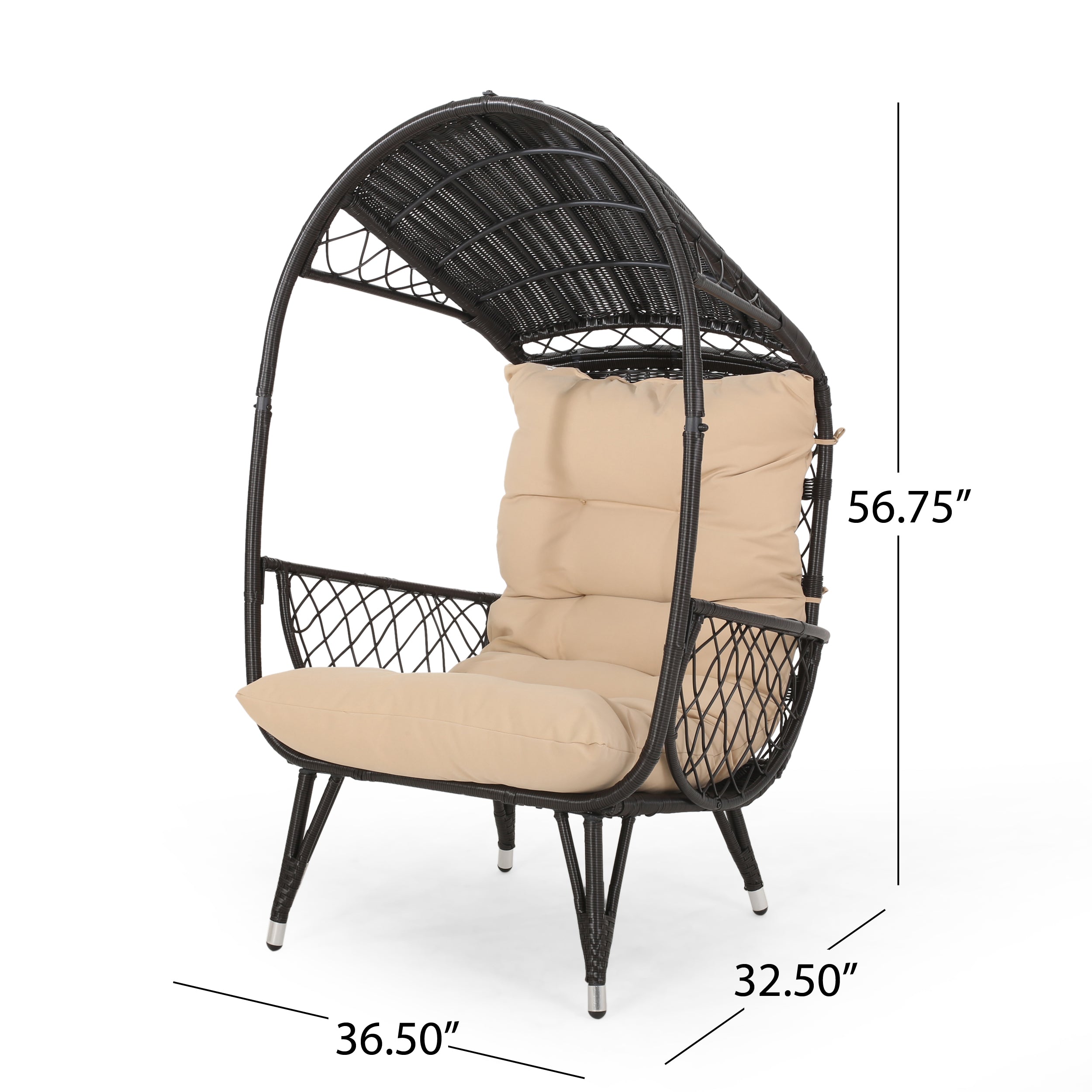 Primo Outdoor Wicker Freestanding Basket Chair