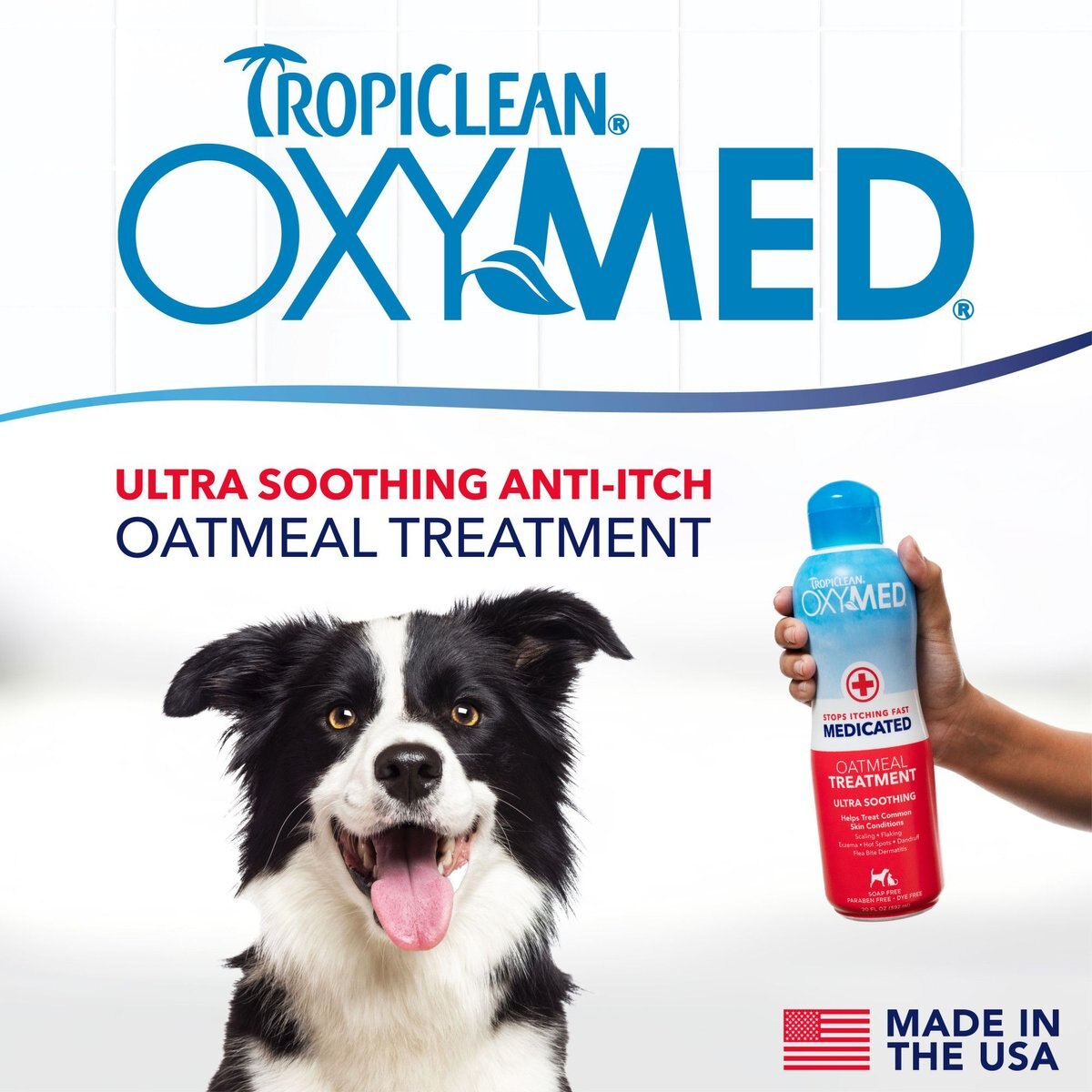 TropiClean OxyMed Medicated Oatmeal Dog and Cat Treatment Rinse