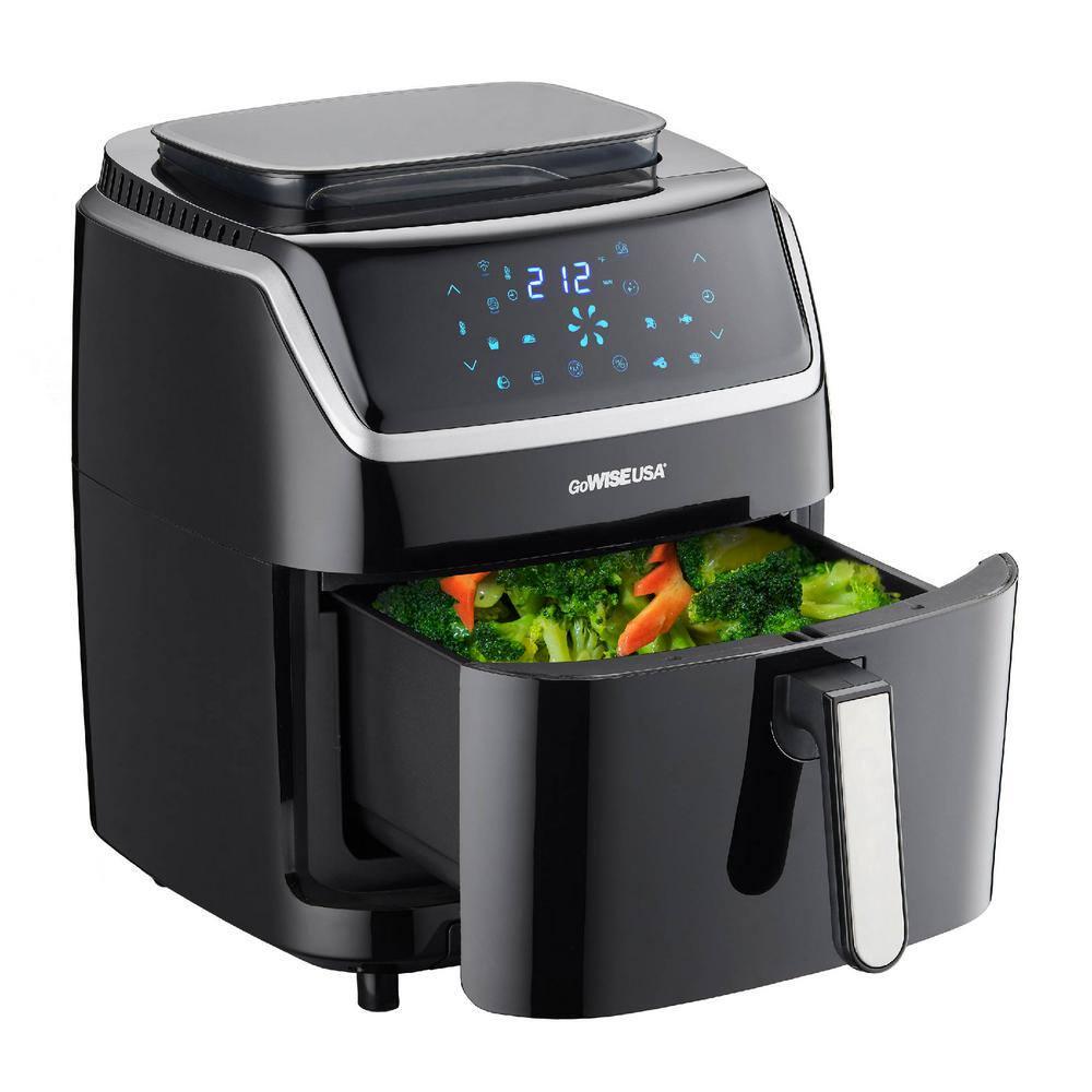 GoWISE USA 7 qt Black Steam Air Fryer