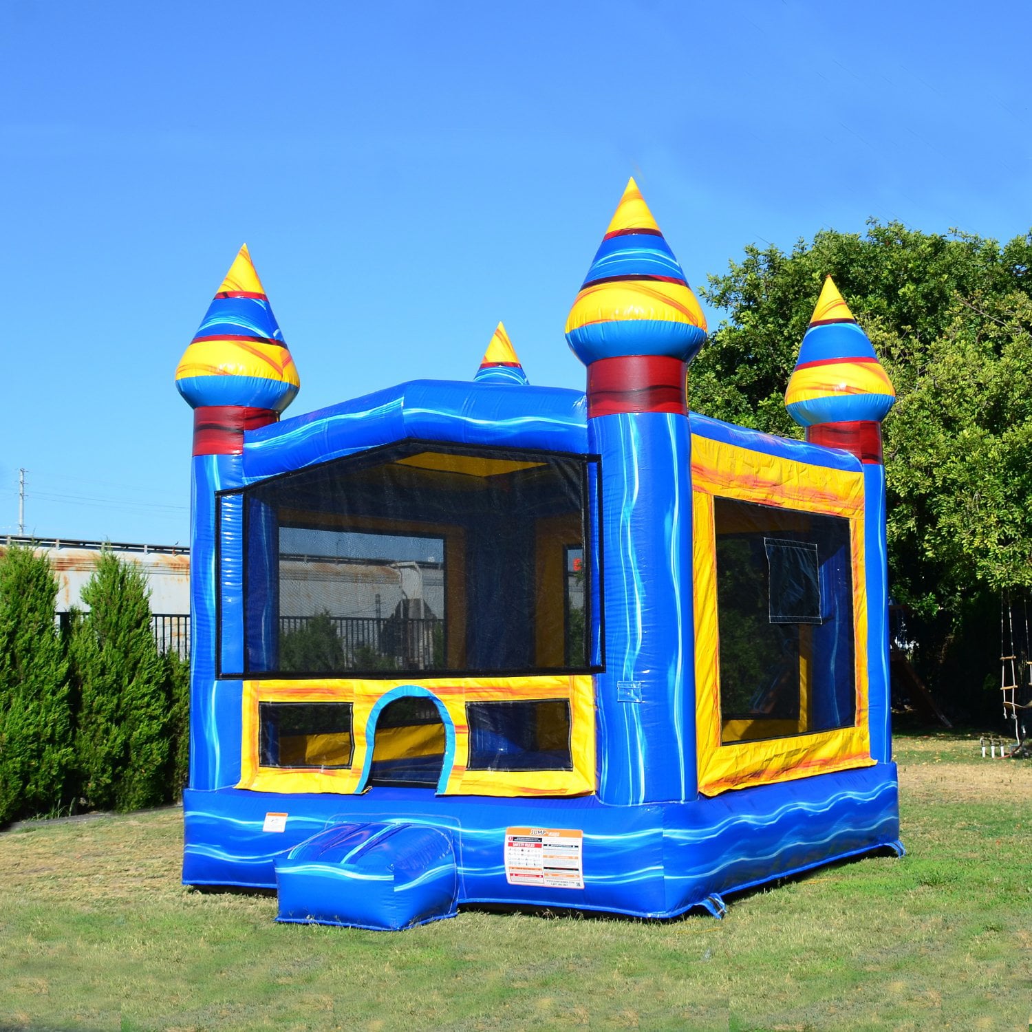 JumpOrange Melting Arctic Inflatable Bounce House Castle 13' x 13' (with Blower), Commercial Grade, for Kids and Adults