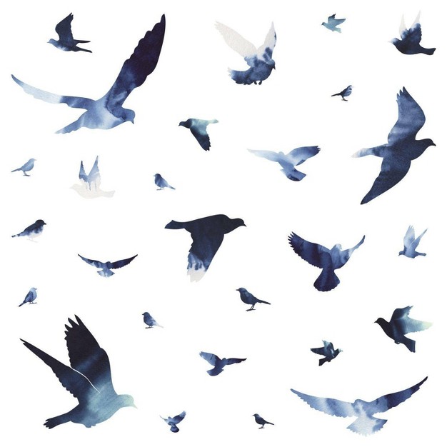 Birds In Flight Peel And Stick Giant Wall Decal Roommates