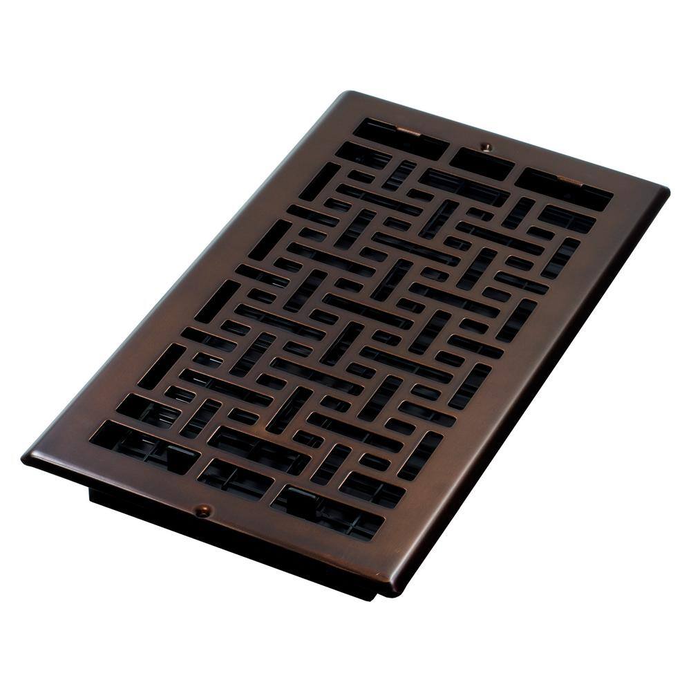 Decor Grates 12 in. x 6 in. Oriental Bronze Wall Register AJL612W-RB