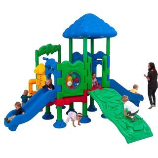 Ultra Play Discovery Center Commercial Playground 4 Deck with Roof Ground Spike Mounting DC-4LG02-08-0206