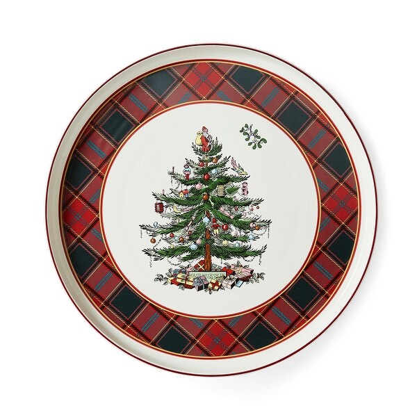 Spode Christmas Tree Tartan Lazy Susan