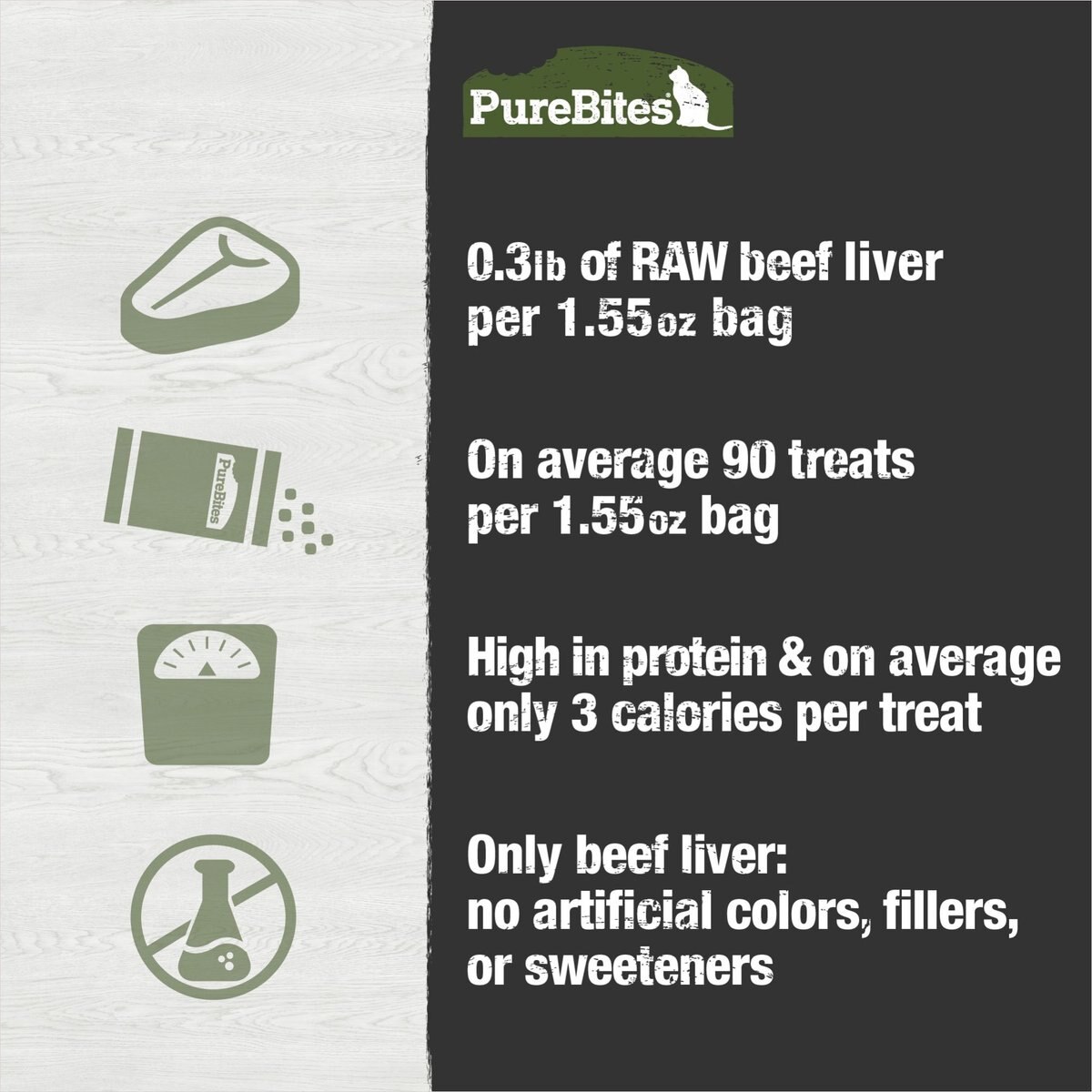 PureBites Beef Liver Freeze-Dried Raw Cat Treats