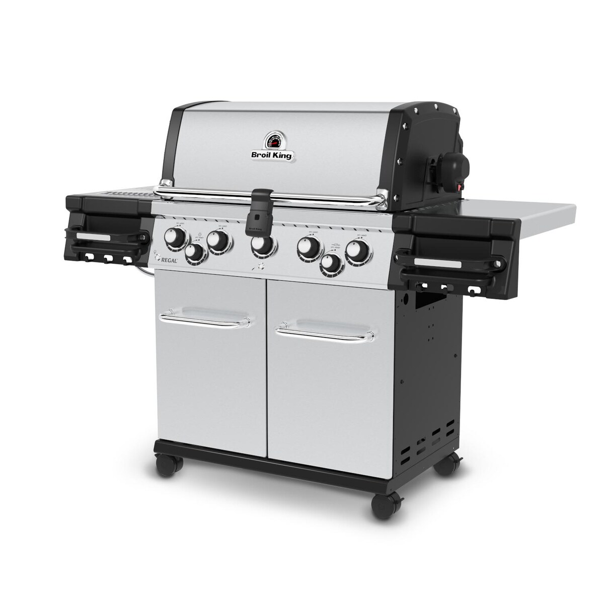 Broil King Regal S 590 PRO IR 5-Burner Propane Gas Grill With Rotisserie and Infrared Side Burner