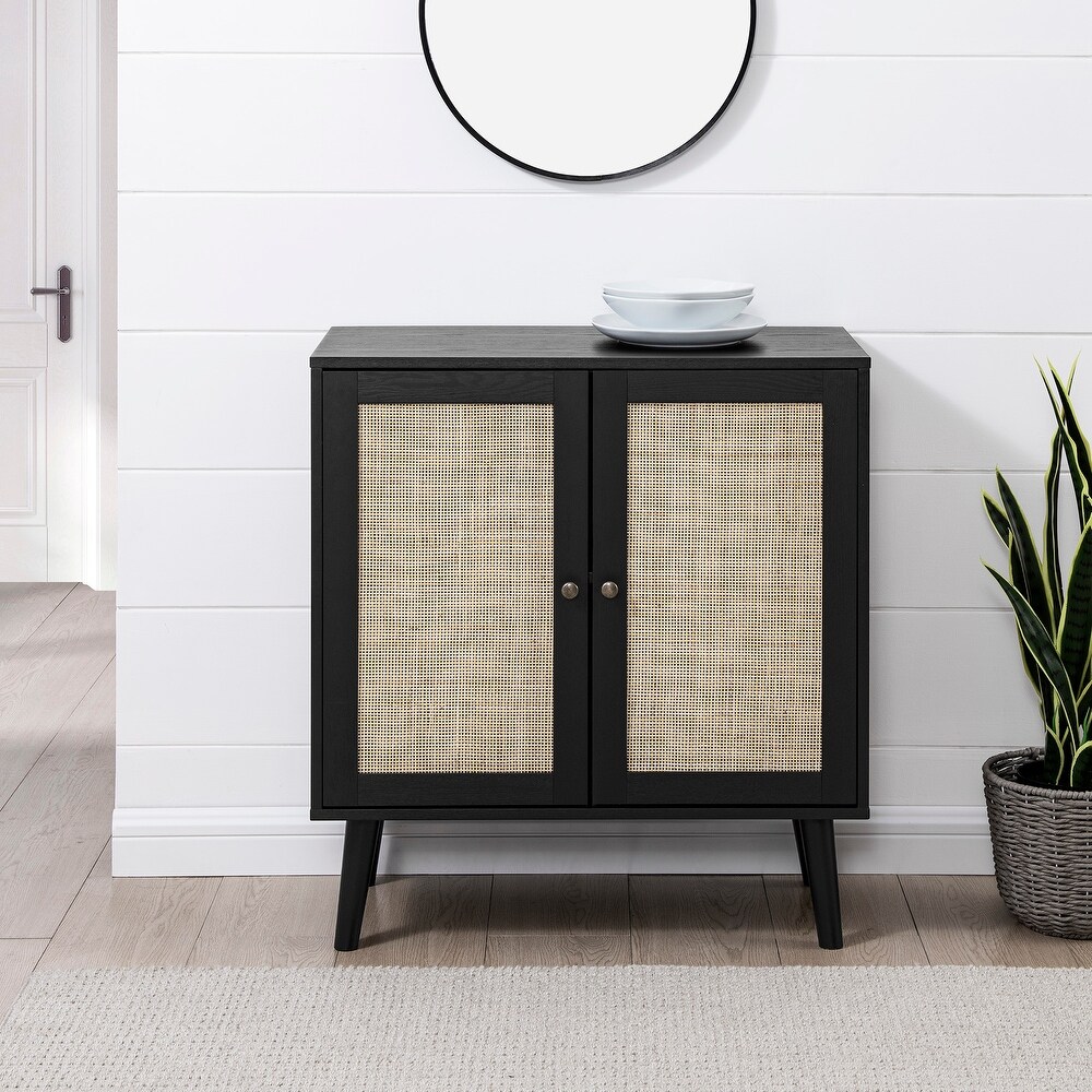 Middlebrook 30 inch Rattan 2 Door Accent Cabinet