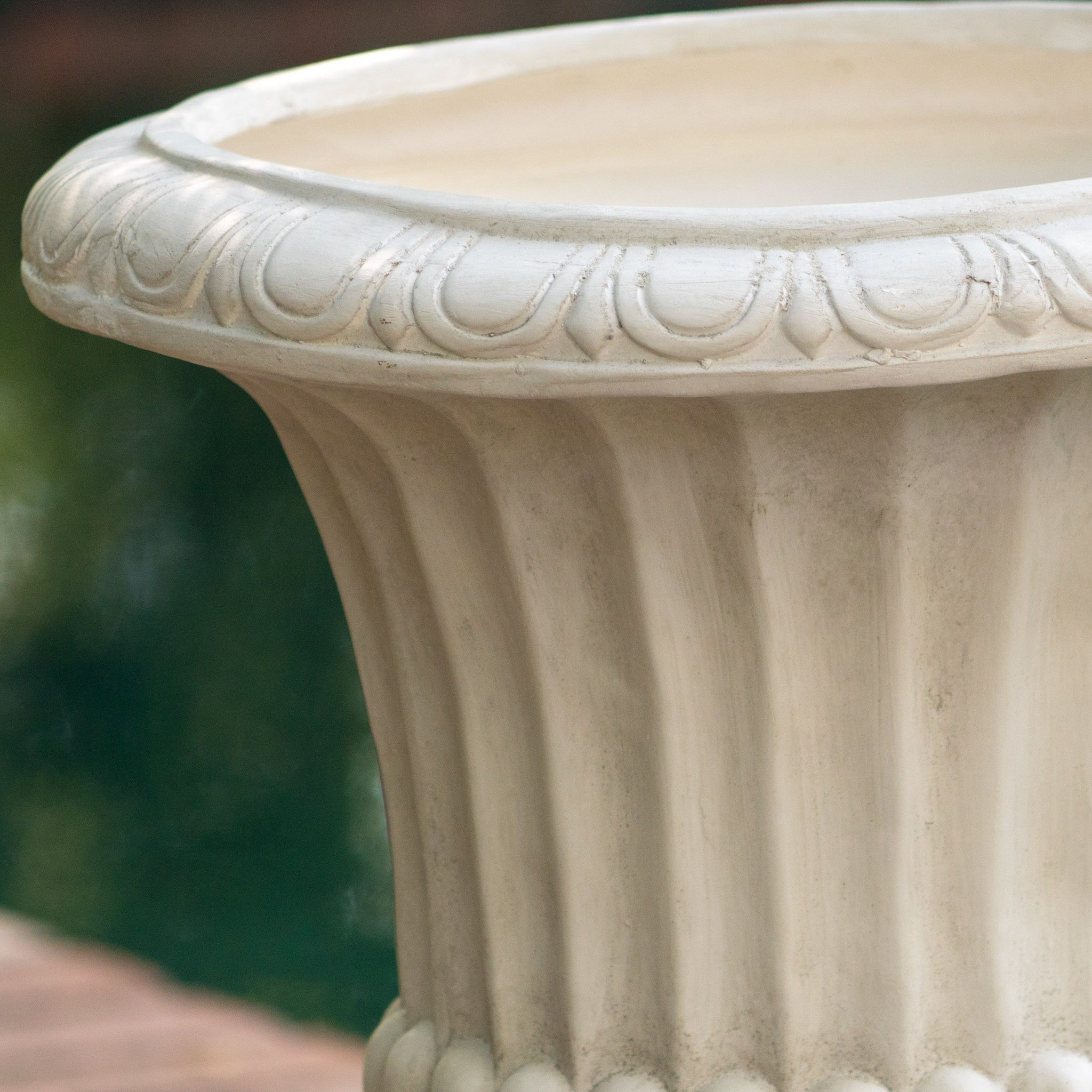 Napoli Antique White Stone Planter