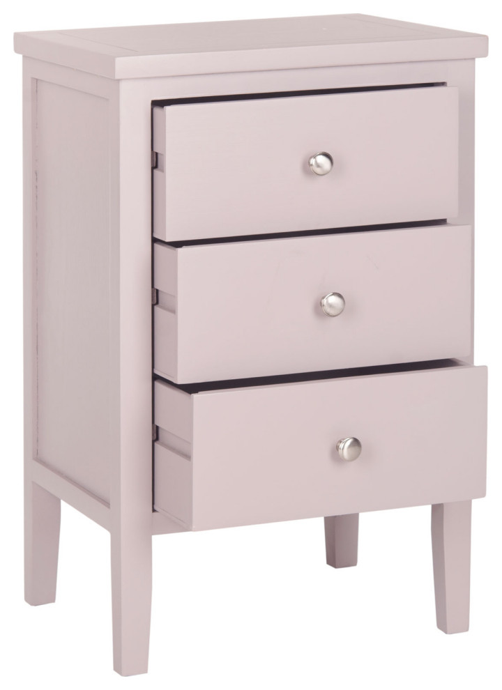 Osof End Table With Storage Drawers Gray Mauve   Transitional   Side Tables And End Tables   by Virgil Stanis Design  Houzz