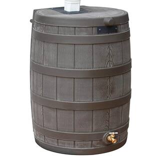 Good Ideas 50 Gal. Rain Wizard Plastic Rain Barrel Water Oak (20-Pack) 20 x RW50-OAK