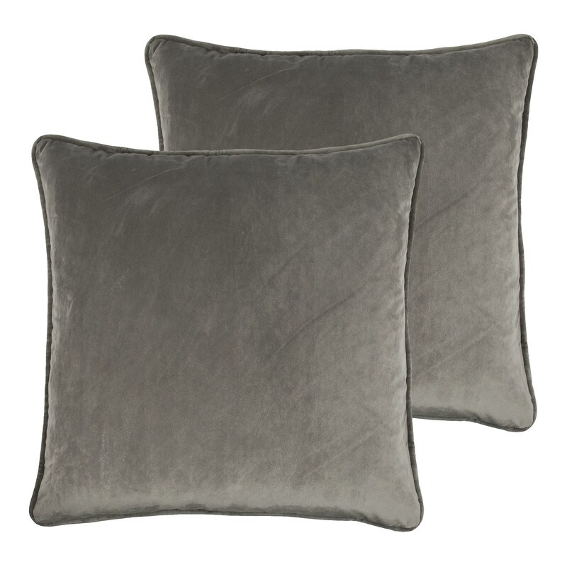 Sherry Kline Glendon Velvet Corded Edge pillow  zippered with Polyester Insert (Set of 2) 20\
