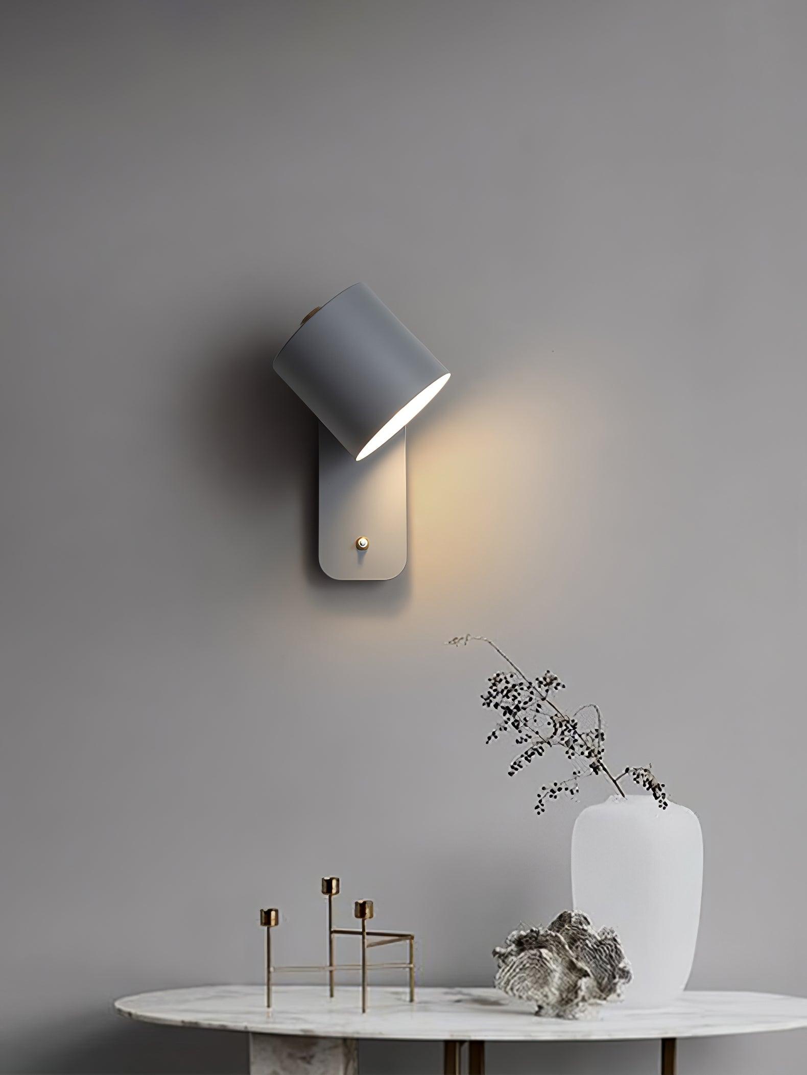 Rotatable Cylinder Plug-in Wall Lamp