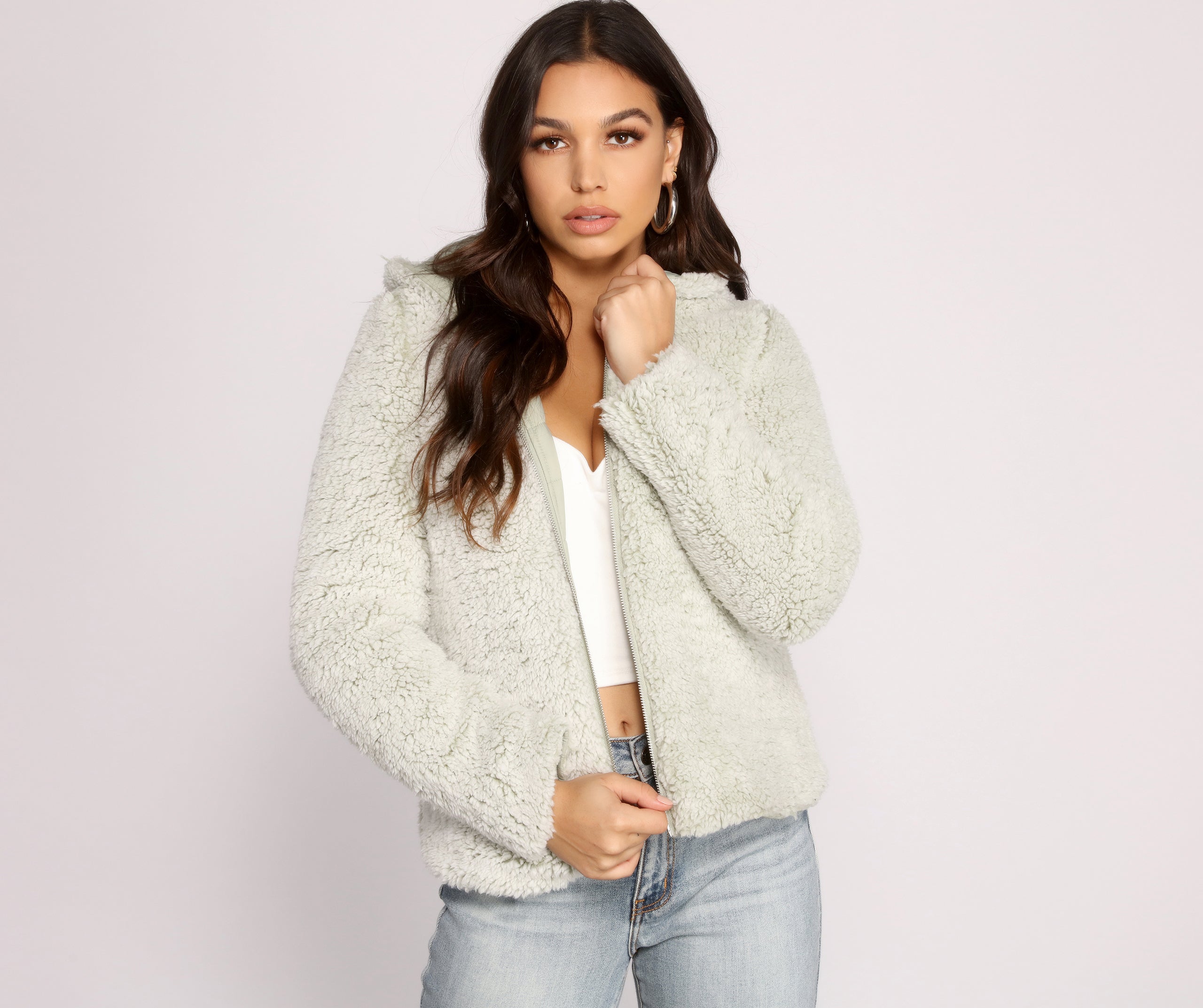 Faux Fur Reversible Puffer Jacket