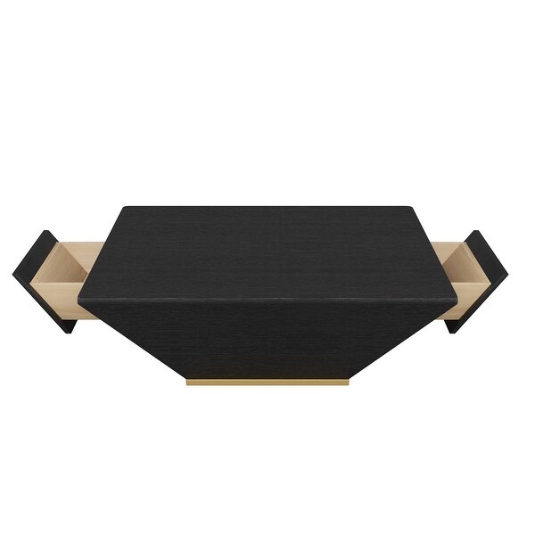 Modern MDF Wood Square Coffee Table with 2 Storage Drawers