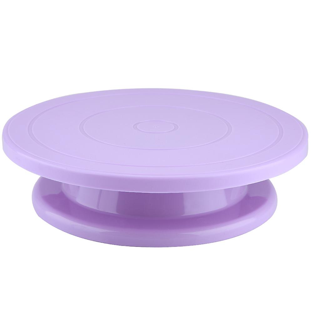 Cake Decorating Turntable Rotating Revolving Stand Pastry Baking Decoration Tool Set (Purple)