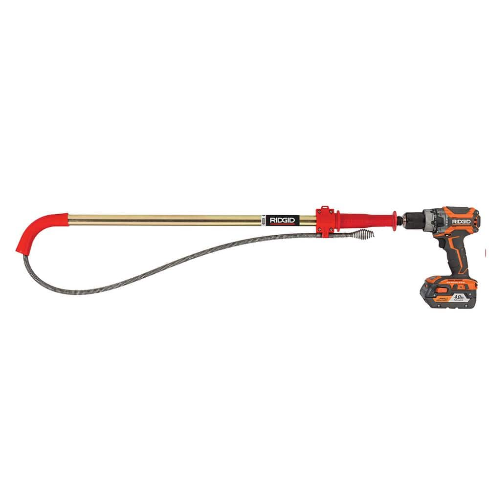 RIDGID K-6P Hybrid Toilet Snake Auger, Cable Extends to 6 ft. with Integrated Bulb Head (Manual or Cordless Drill Operated) 56658