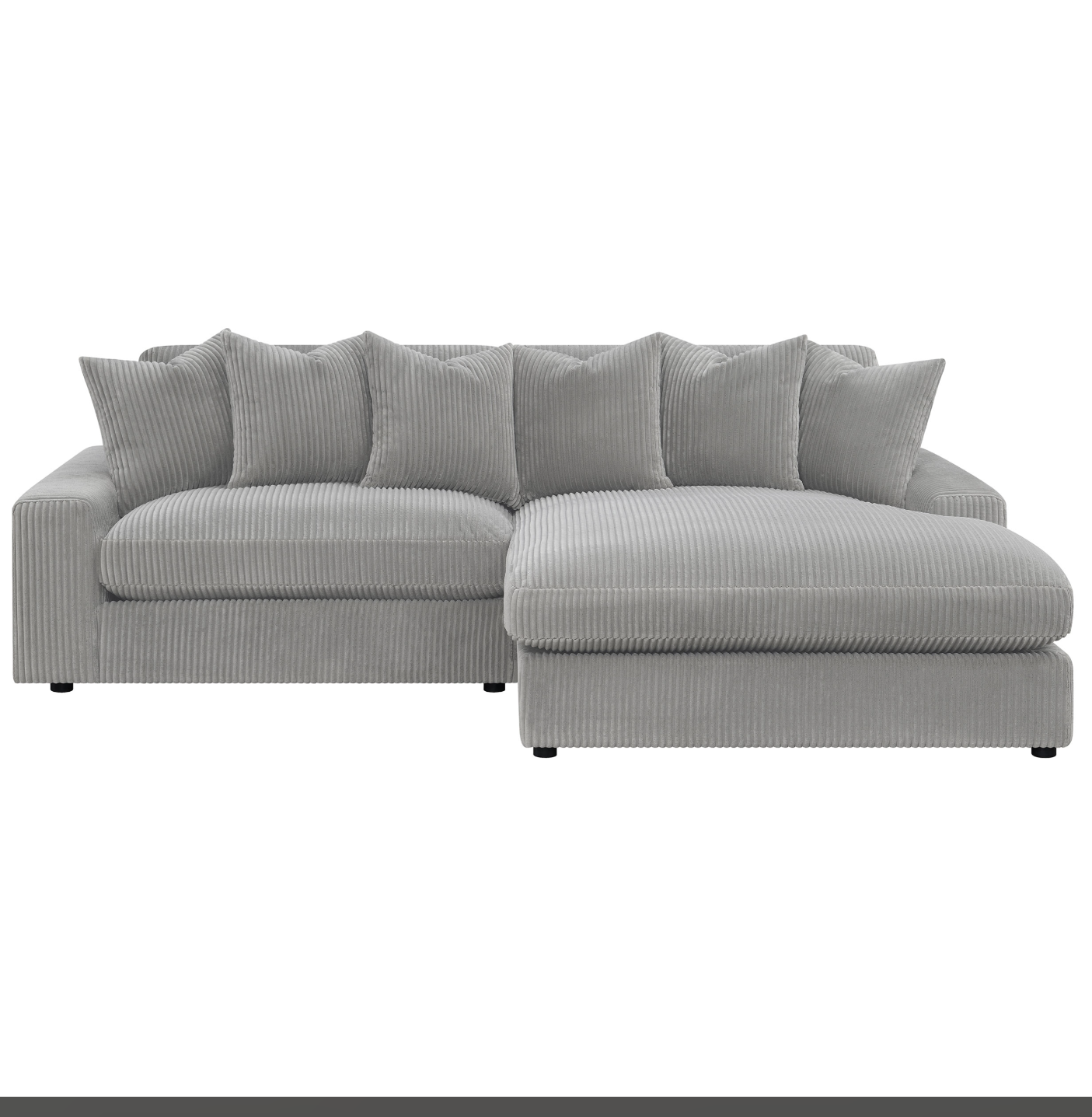 Blaine Upholstered Reversible Sectional Sofa Grey