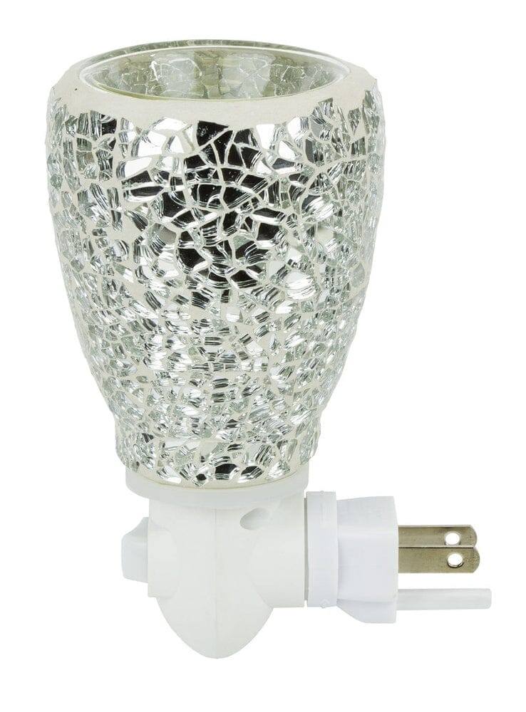 Mosaic Glass Plug-In Fragrance Wax Melt Warmer (Crackled Mirror)