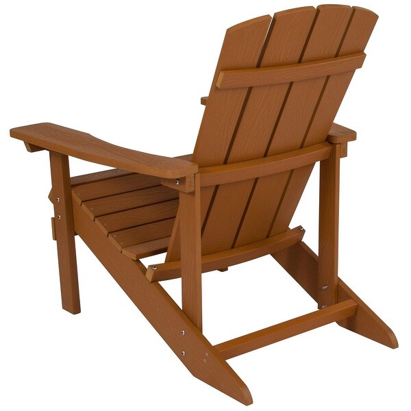 Allweather Poly Resin Wood Outdoor Adirondack Chair (Set of 4)