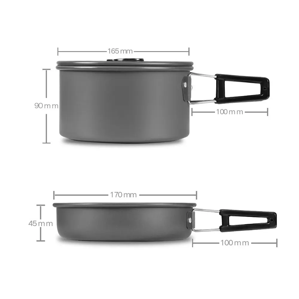 AJOTEQPT New Outdoor Hiking Cookware Portable Folding Set Pot Wood Stove Combination Camping Stove Kit