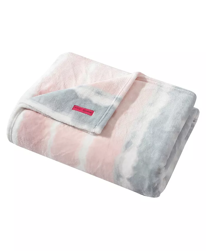 Betsey Johnson CLOSEOUT! Tie Dye Cloud Ultra Soft Plush Throw， 50