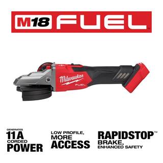 MW M18 FUEL 18-Volt Lithium-Ion Brushless Cordless 5 in. Flathead Braking Grinder with 8.0 Ah Battery and Charger 2887-20-48-59-1880