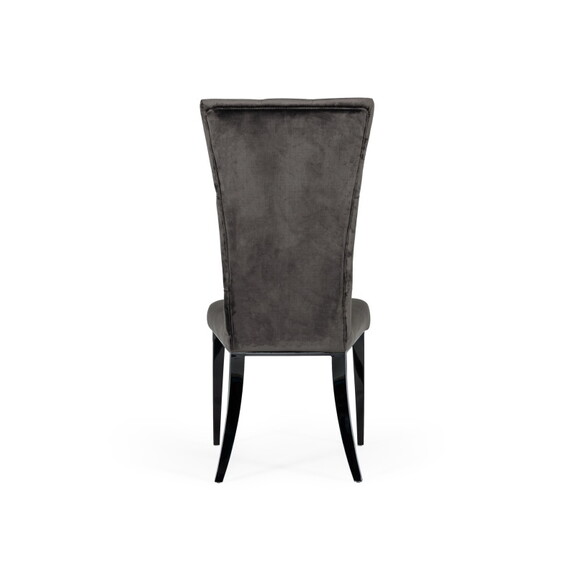 Modrest Darley Modern Grey Velvet Dining Chair Set...