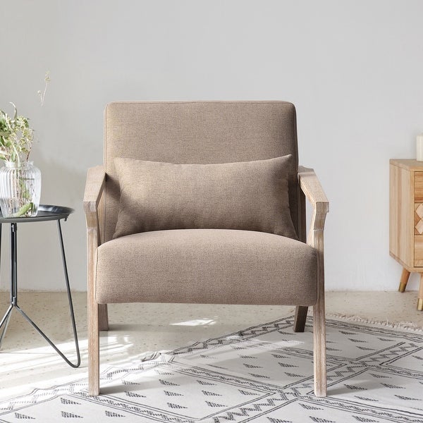 Ebello Accent Armchair Solid Hardwood Upholstered for Living Room