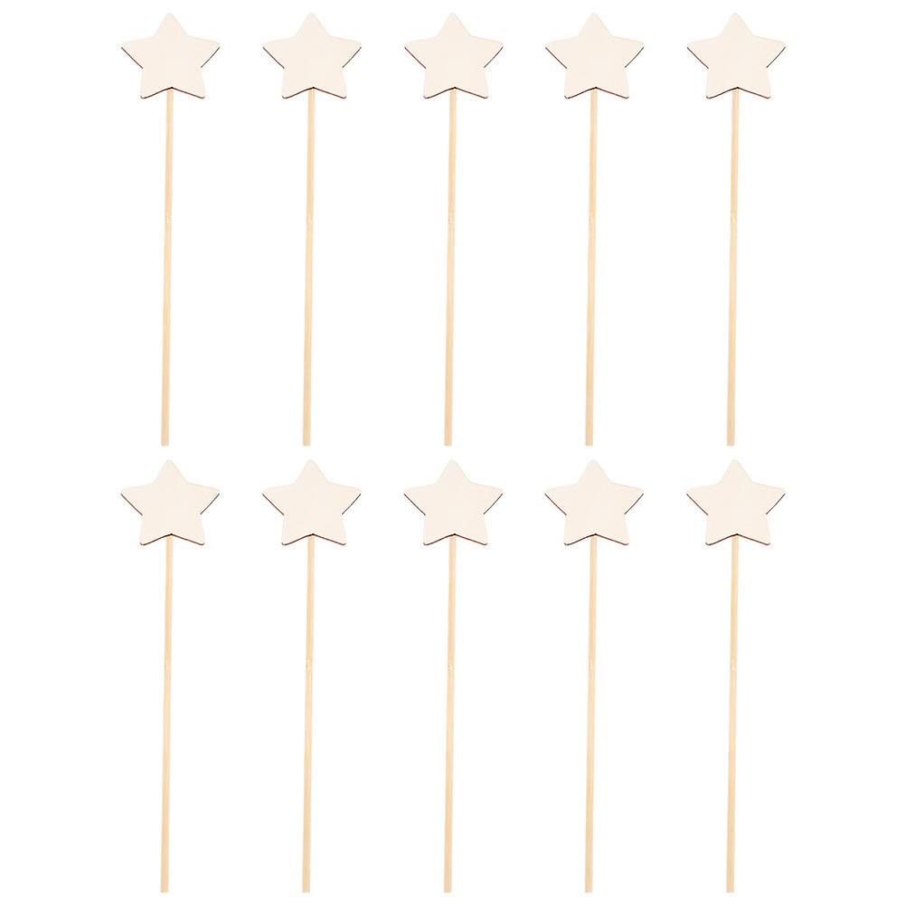 10pcs Children Fairy Wands Diy Fairy Wands Star Shape Fairy Sticks Unpainted Fairy Wands