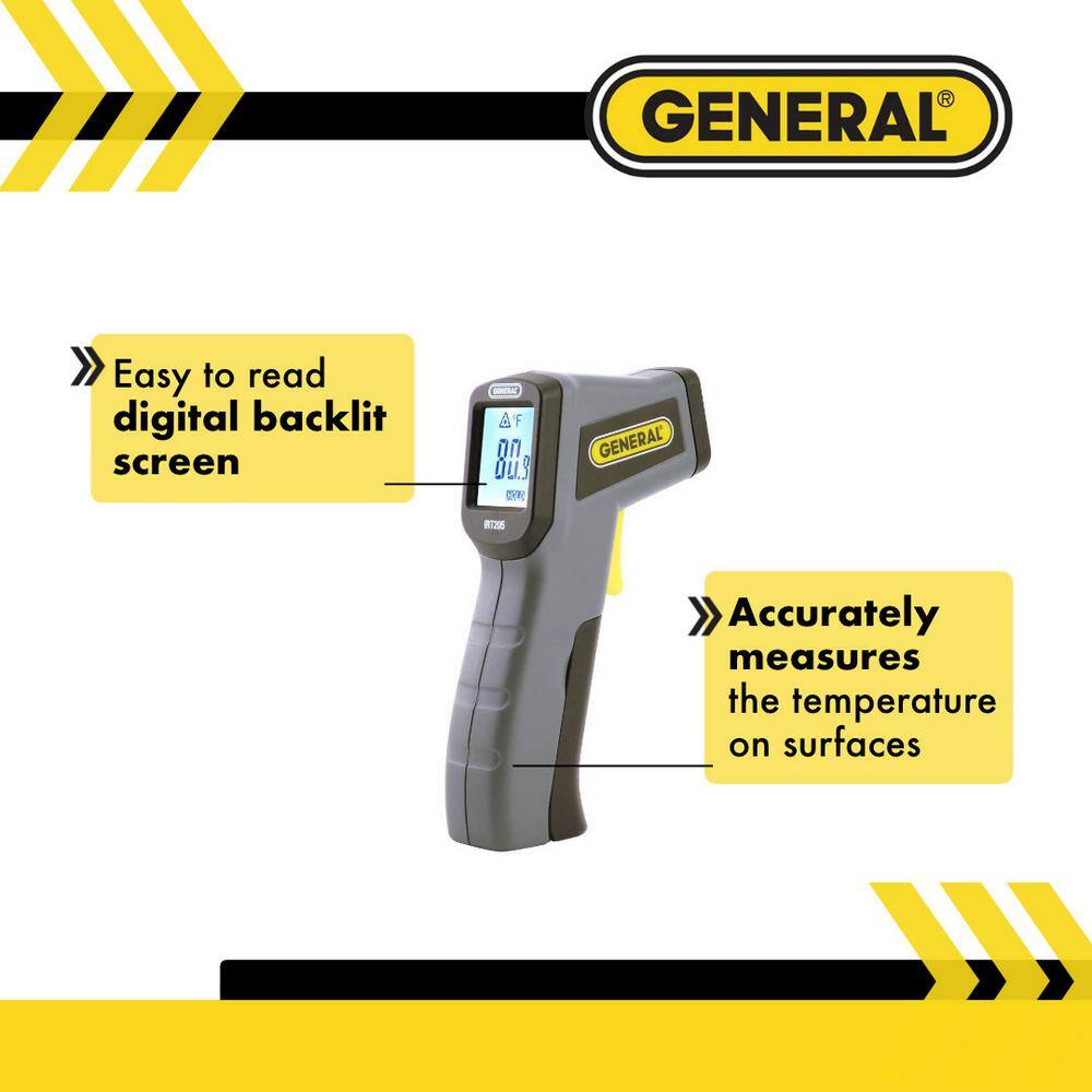 General Tools Mini Non-Contact Laser Infrared Thermometer Temperature Gun IRT205