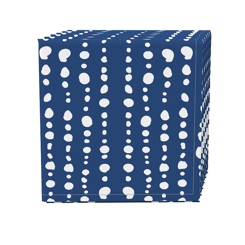 Napkin Set of 4， 100% Cotton， 20x20， Dots in Stripes