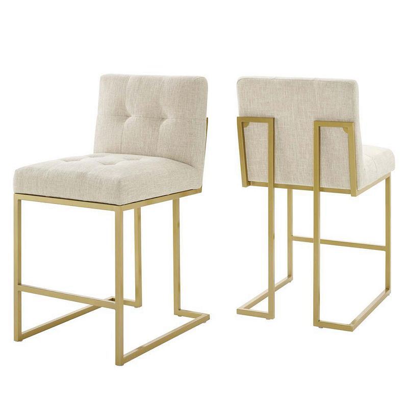 Modway Privy Counter Stool Upholstered Fabric Set of 2