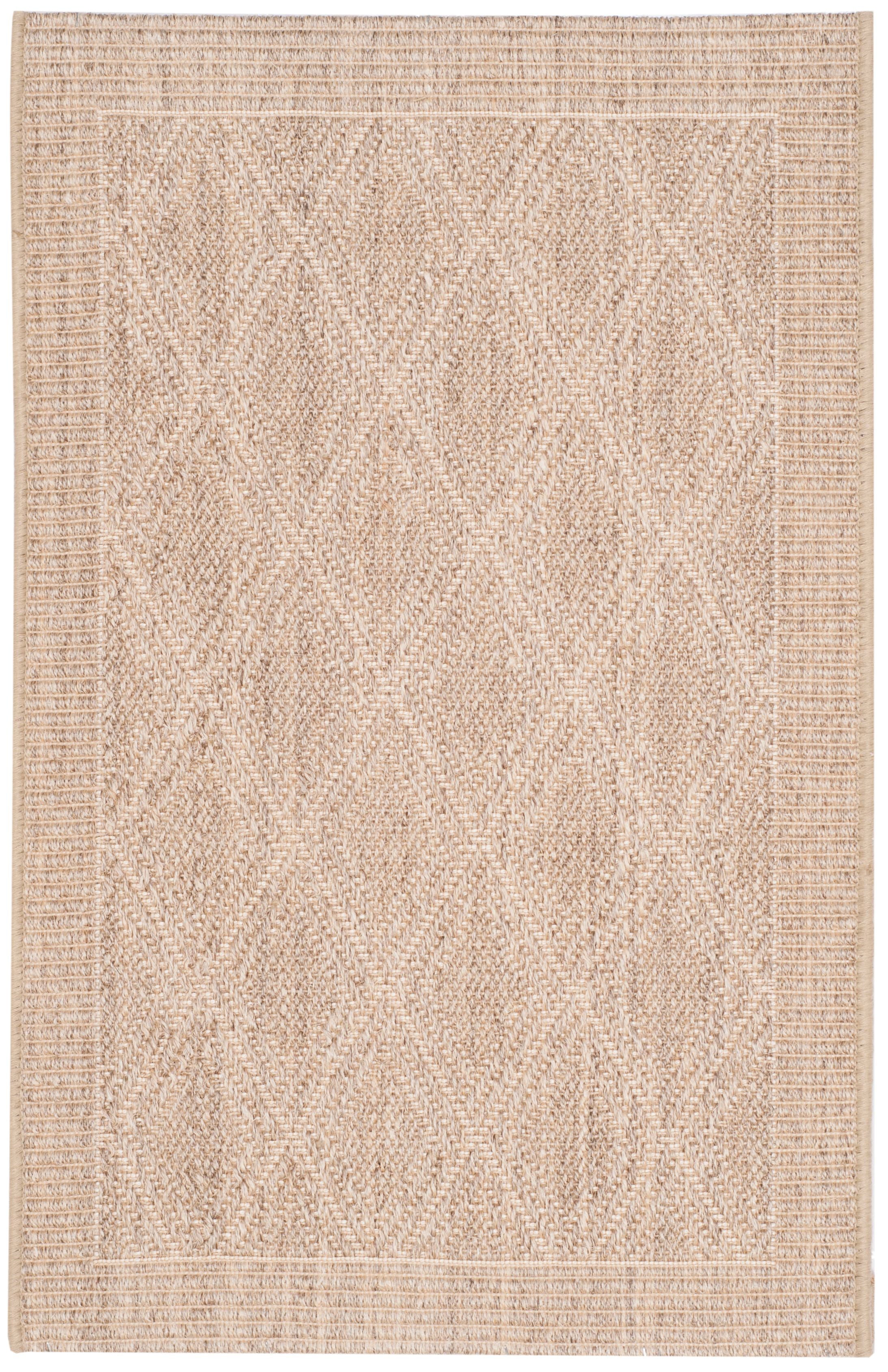 SAFAVIEH Palm Beach Femie Geometric Diamonds Area Rug, Sand, 2 x 3