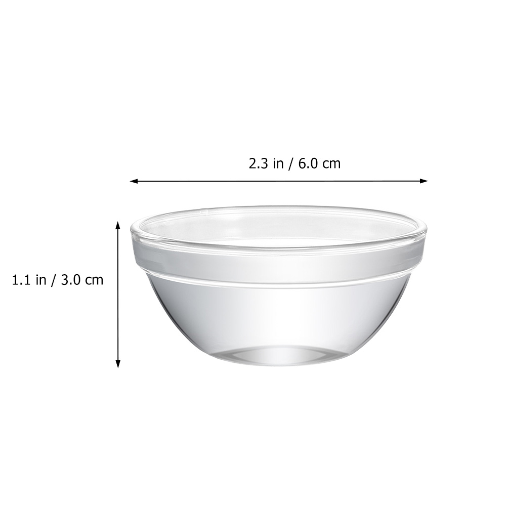 Homemaxs 6pcs Glass Pudding Bowls Jelly Bowls Food Containers Dessert Bowls for Home