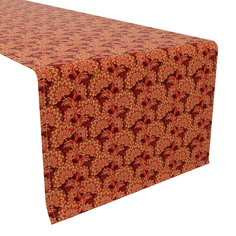 Table Runner， 100% Cotton， 16x90， Floral 170