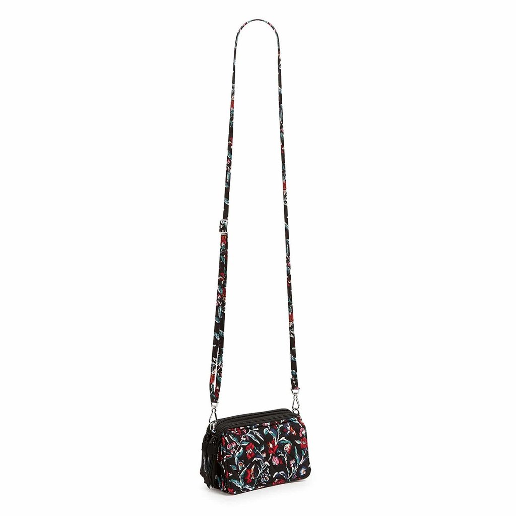 Vera Bradley  Rfid All In One Crossbody Bag In Perennials Noir