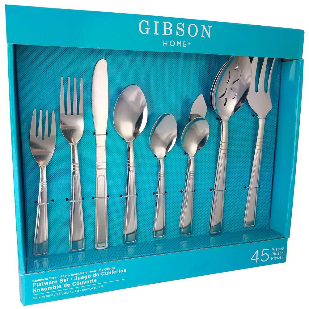 Gibson Home Astonshire 45-Piece Flatware Set (Service for 8) 985100587M