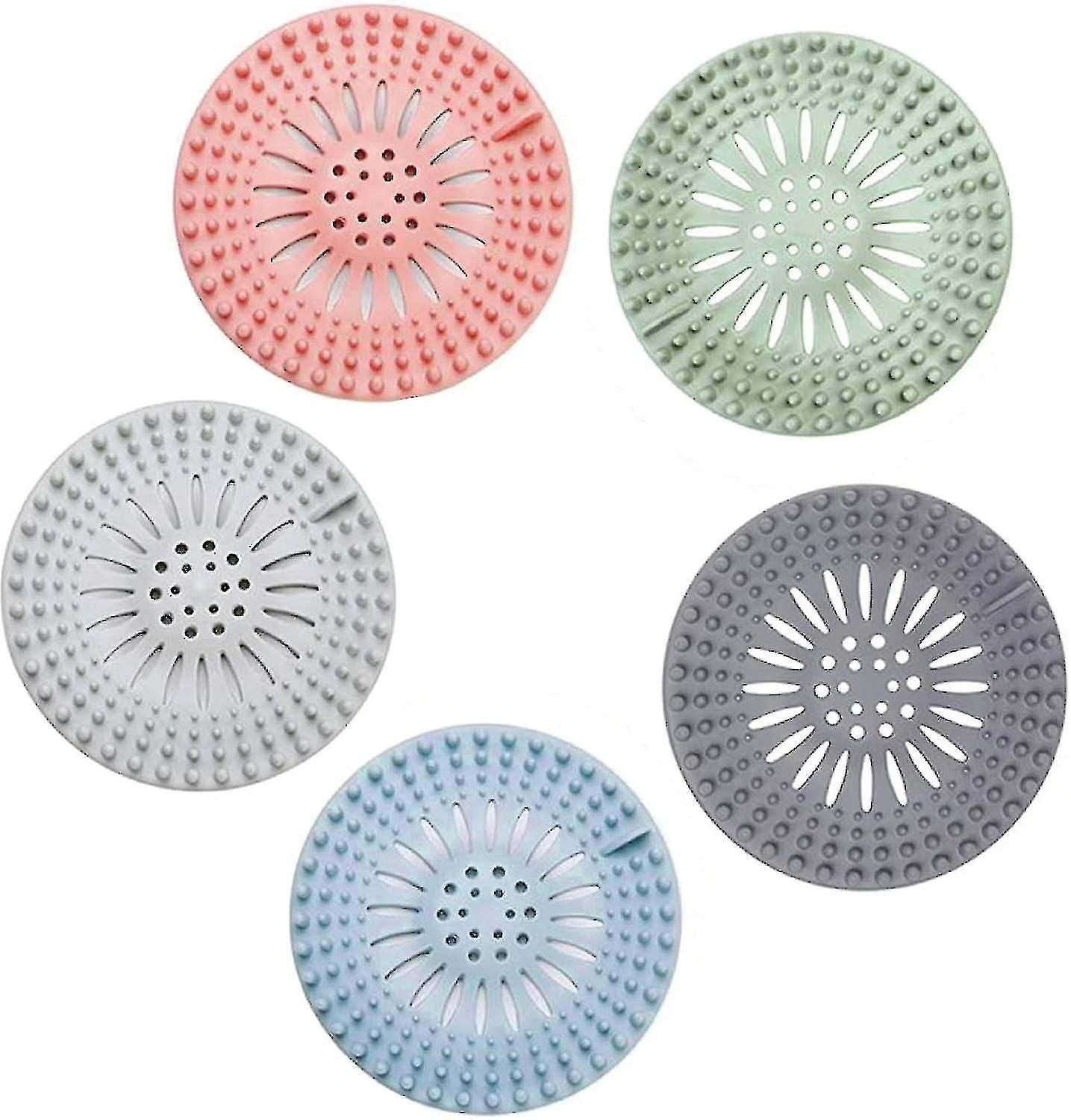 5pcs Sink Sewer Filter Bathroom Floor Drain Anti-odor Toilet Sink Anti-clogging Hair Filter