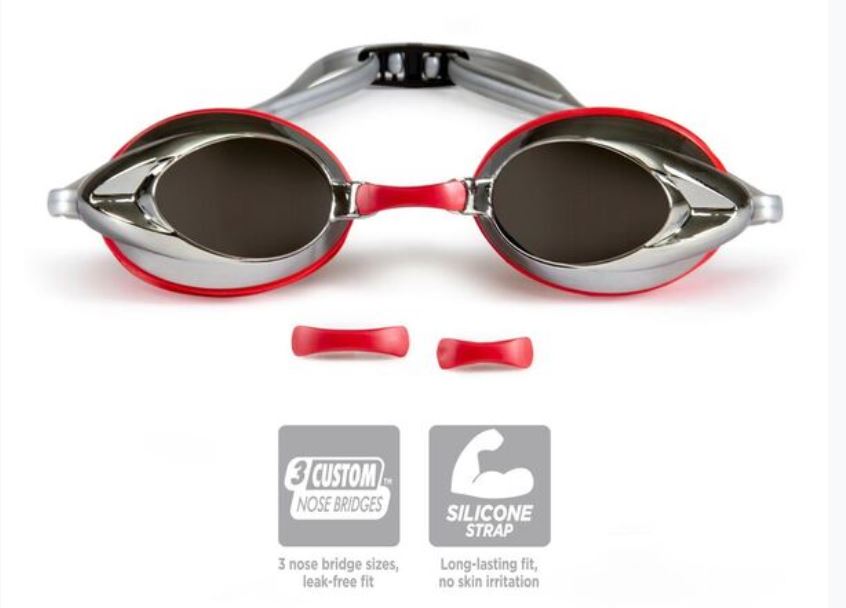 Adult Zeus Mirrored Swim Goggle - Red