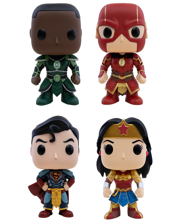 Funko Heroes Pop Imperial Palace the Lantern  the Flash  Superman and Wonder Woman 4 Piece Collectors Set