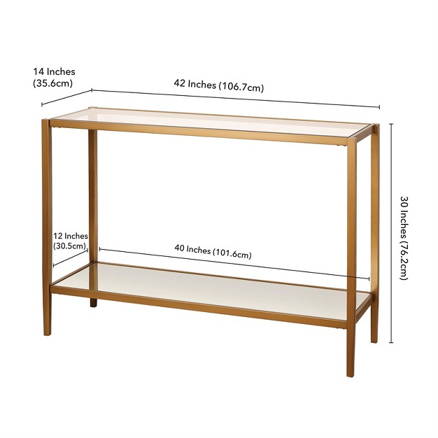 30 x27 Mirrored Console Table In Gold Henn amp hart