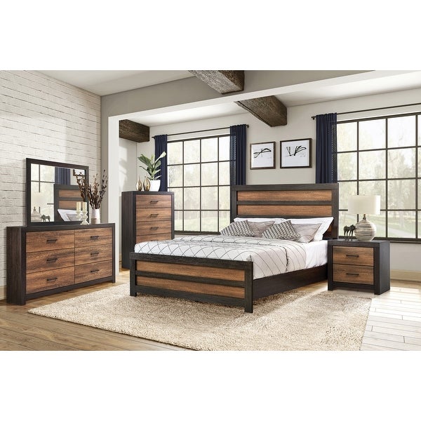 Lawrence Caramel and Licorice 2-piece Bedroom Set with Dresser - - 34936293