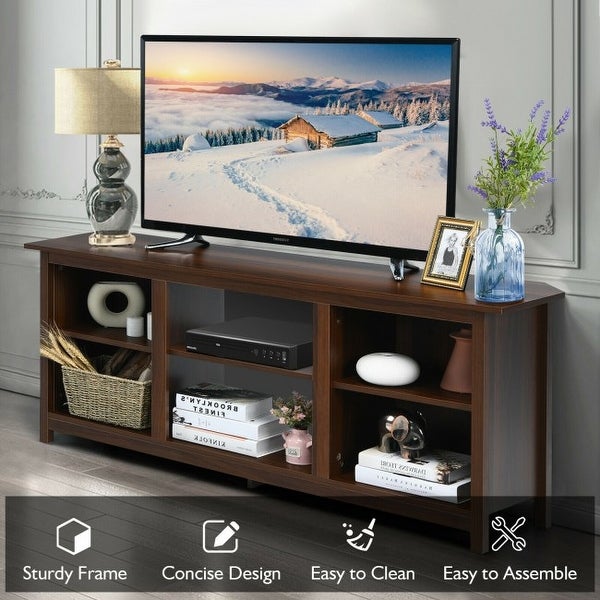 2-Tier Entertainment Media Console Center- - 58