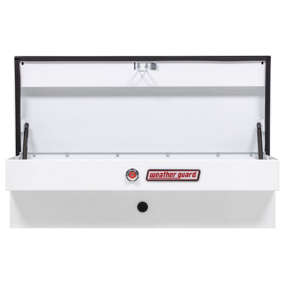 Weather Guard 41 in. White Steel Short Lo- Side Truck Tool Box 185-3-03