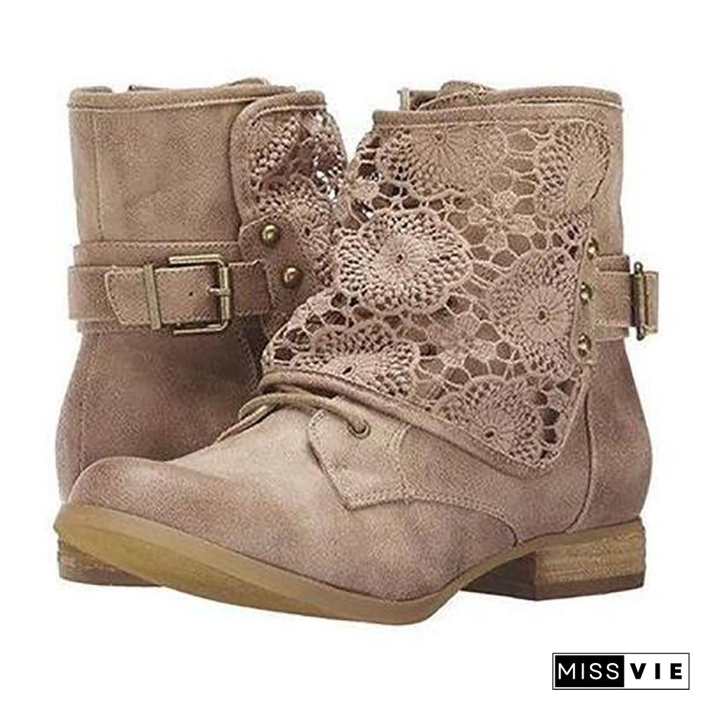 Women's Casual Lace Ankle Boots