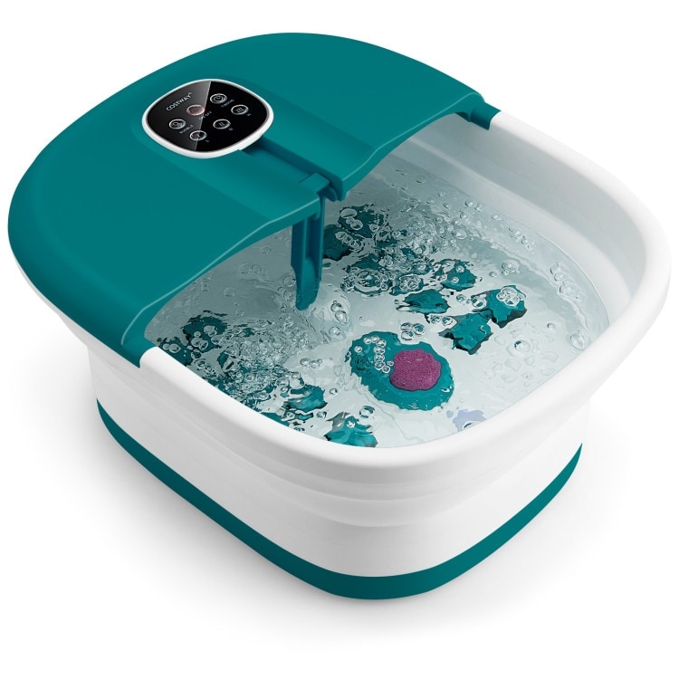 Folding Foot Spa Basin with Heat Bubble Roller Massage Temp and Time Set   13\