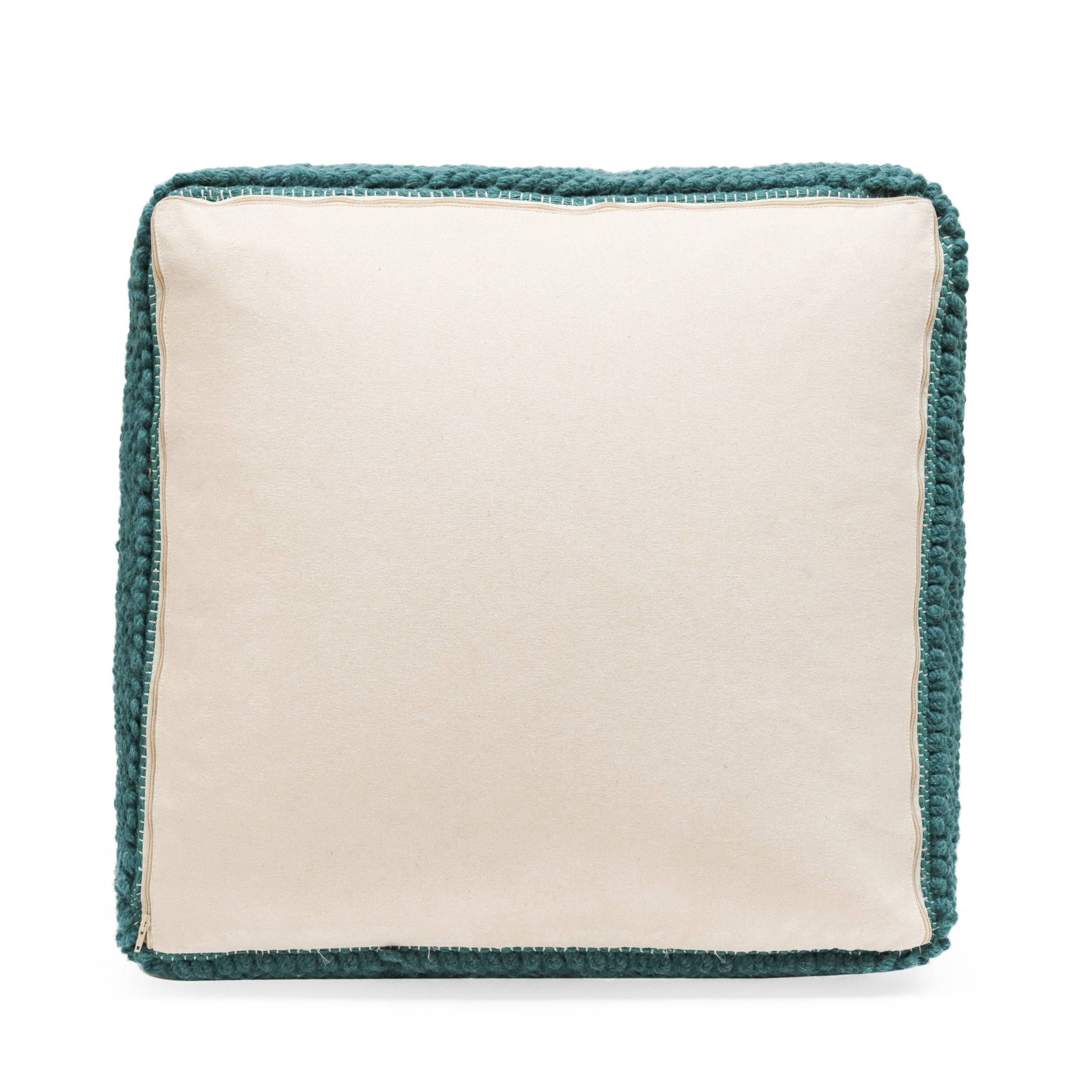 Wilsey Boho Handcrafted Tufted Fabric Square Pouf