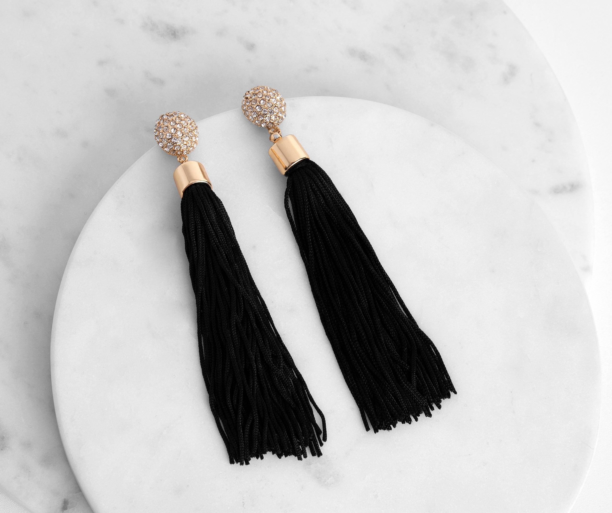 Sparkling New Me Tassel Earrings